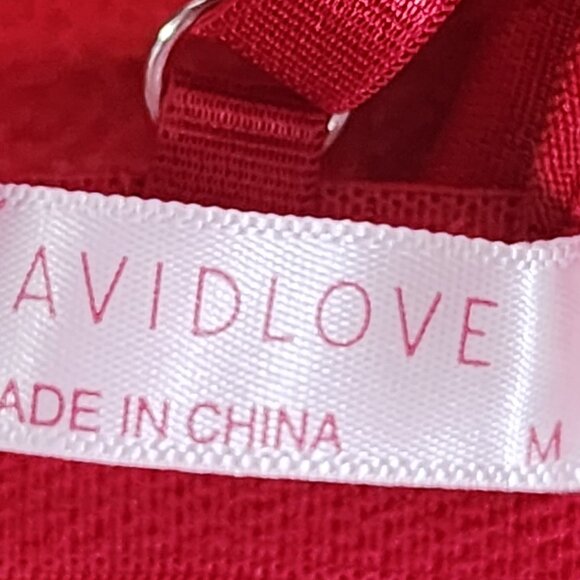 Avidlove Red Mesh Sheer High Neck SS Poly Span Crop Top with Built in Bra Size M - Picture 13 of 16